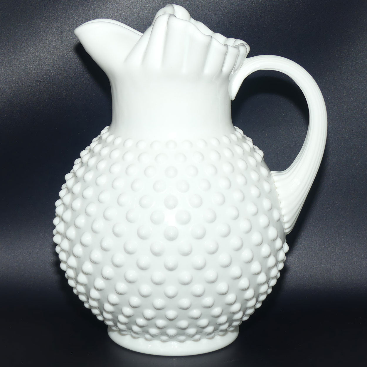 Vintage White Hobnail Fenton jug