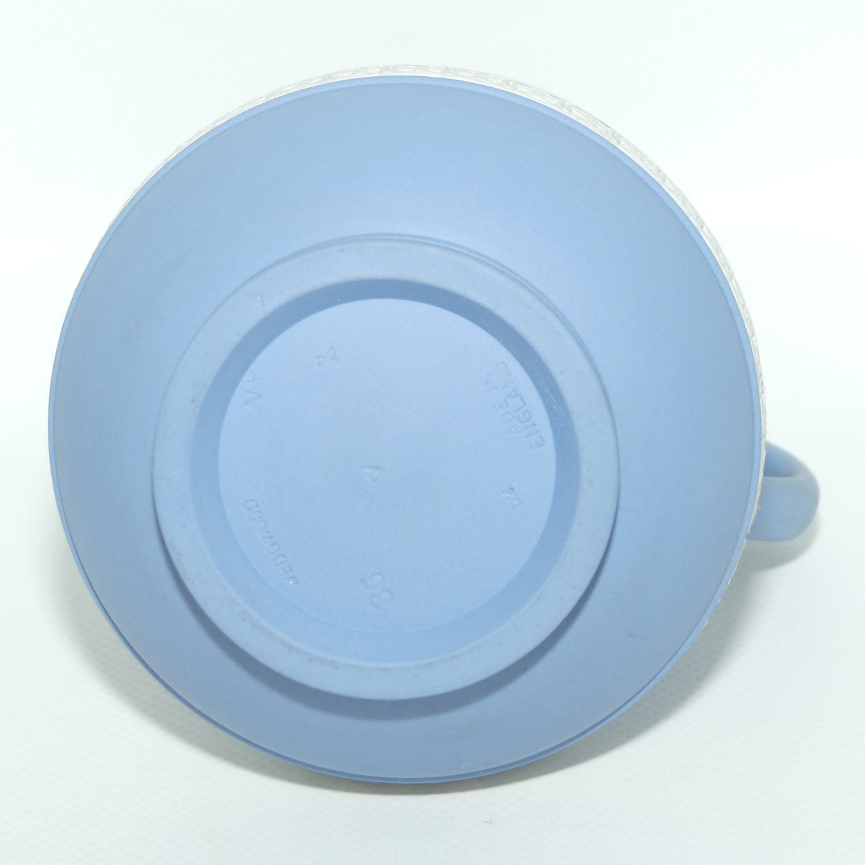 Wedgwood Jasper | White on Pale Blue milk jug with Grecian Ceremony Scene | Double bands | #3