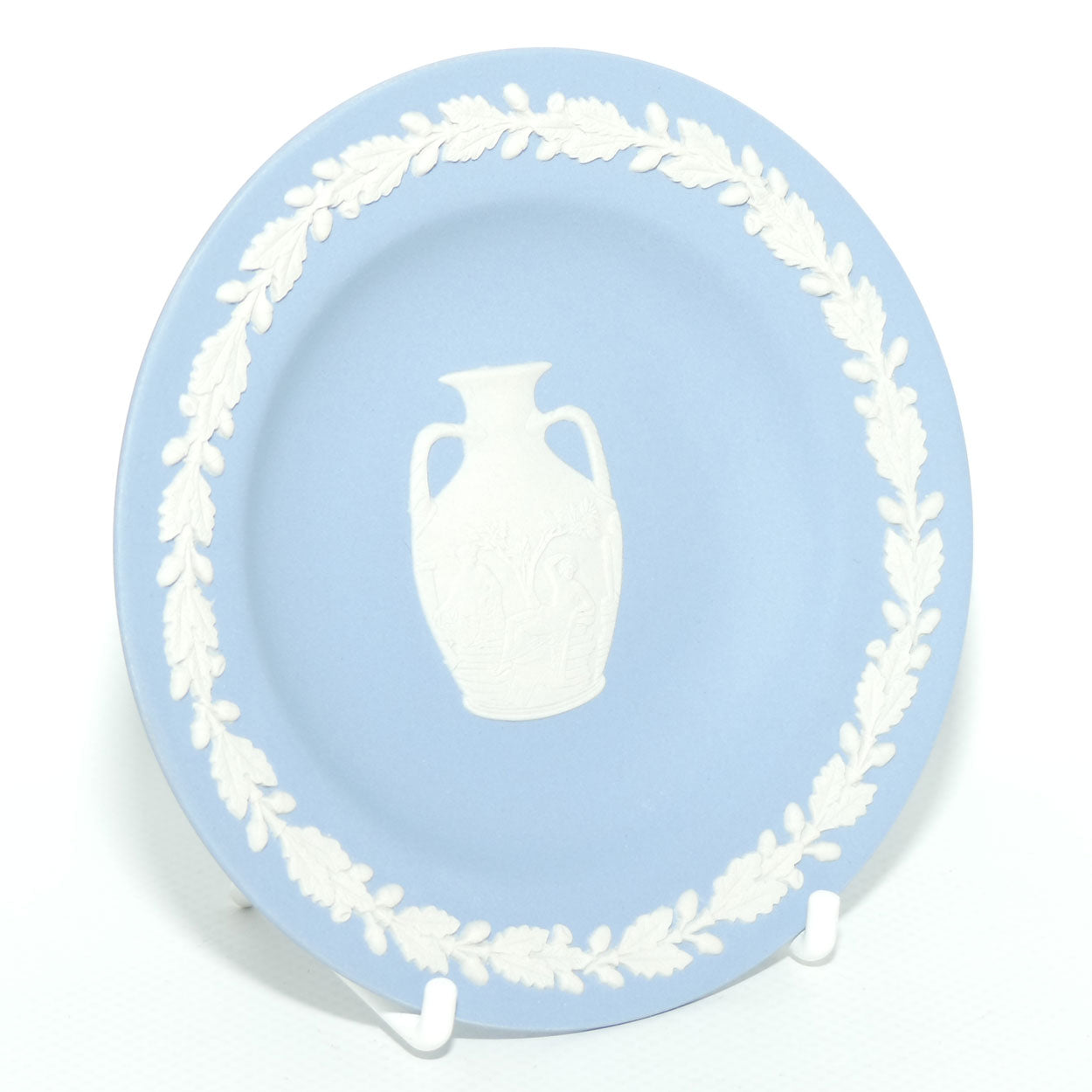 Wedgwood Jasper | White on Pale Blue | Portland vase mini plate | plate only