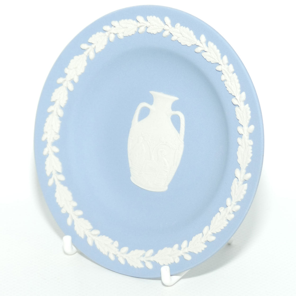 Wedgwood Jasper | White on Pale Blue | Portland vase mini plate | plate only