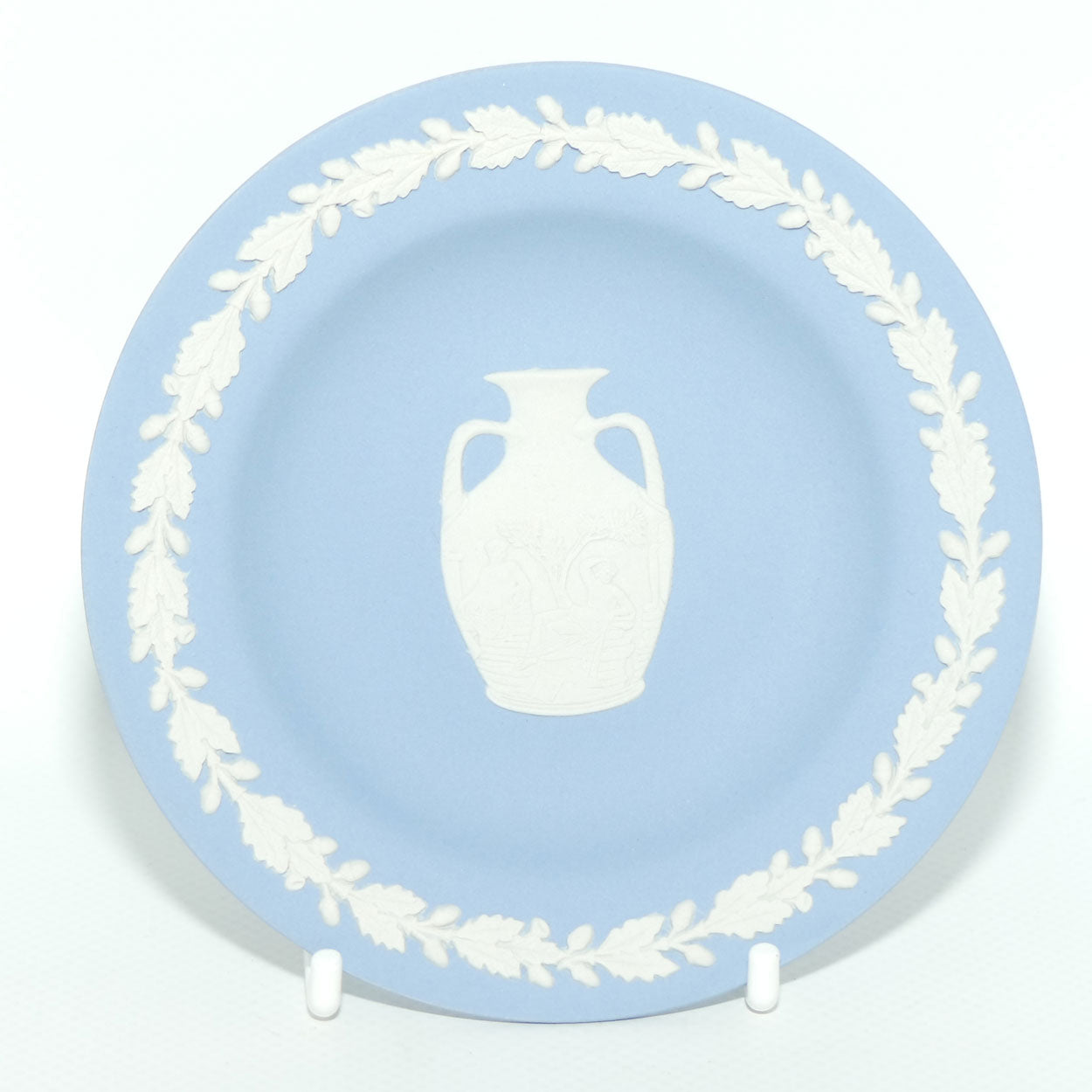 Wedgwood Jasper | White on Pale Blue | Portland vase mini plate | plate only