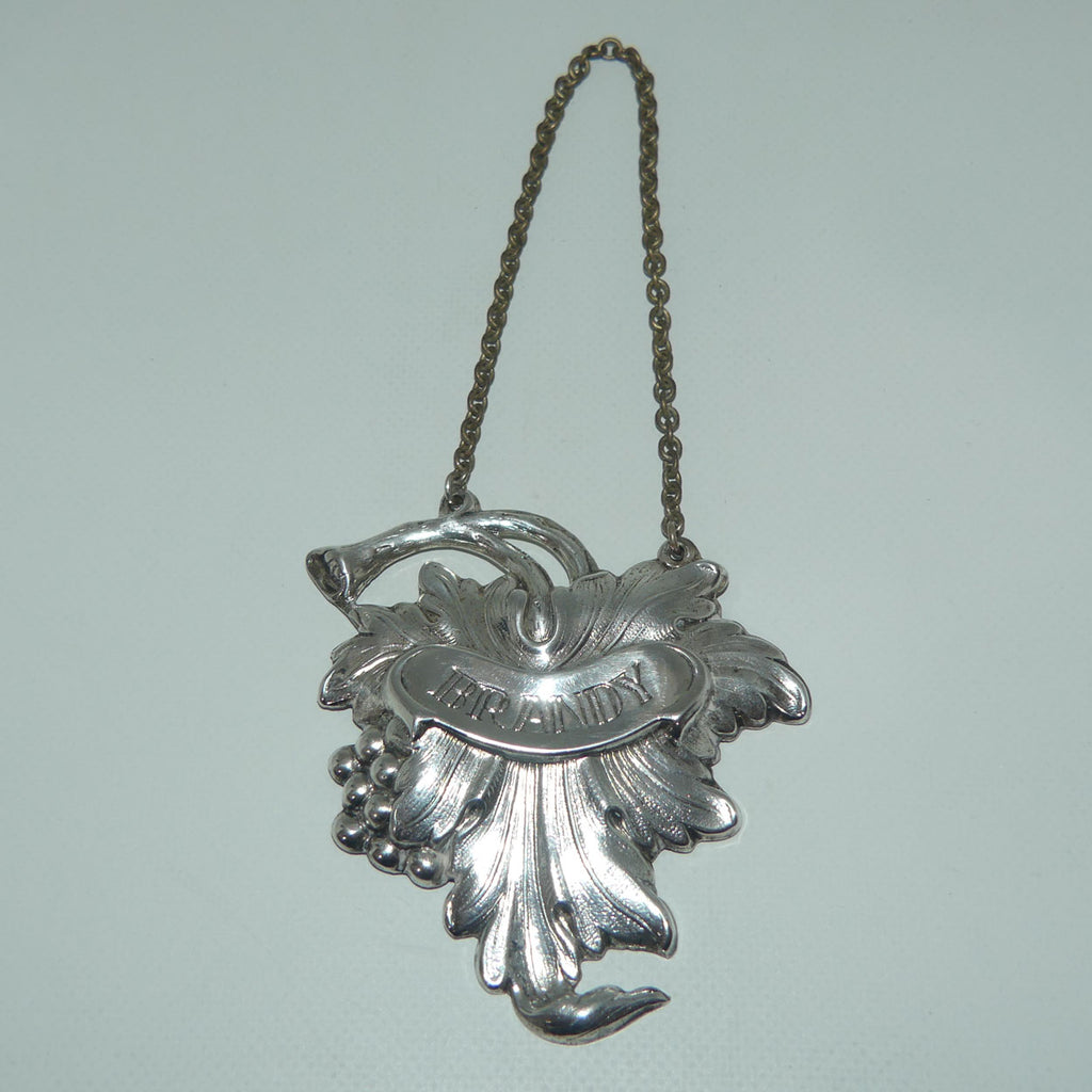 Whitehill Silver Plate Grape and Vine decanter collar | BRANDY