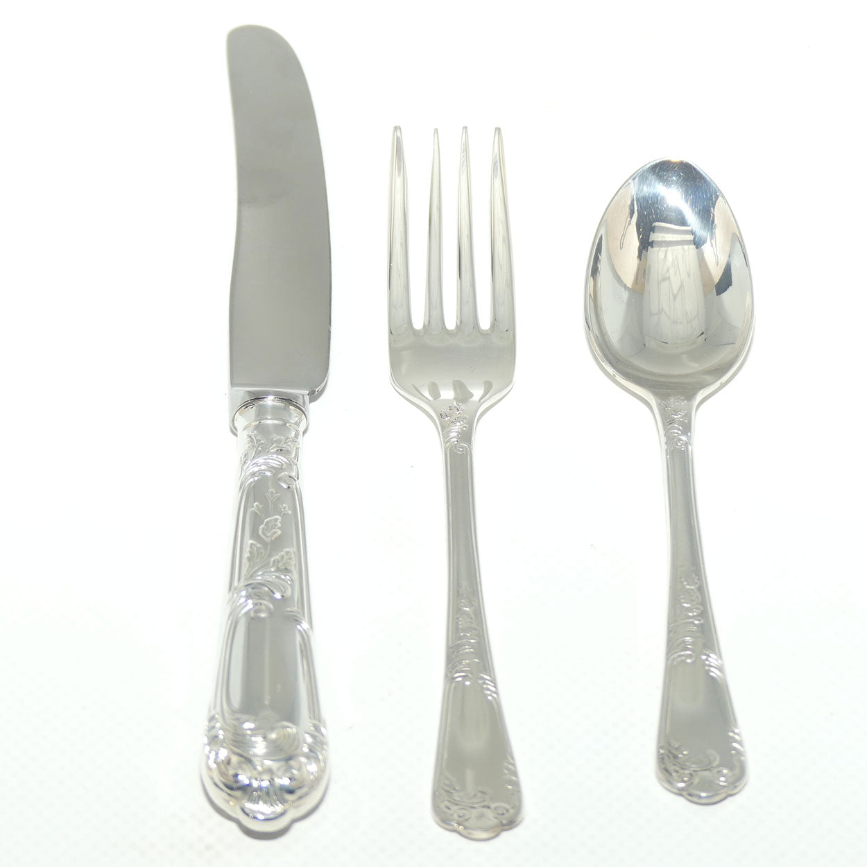 Boxed 3 piece Silver Plate Christening Set | Whitehill Silver Plate