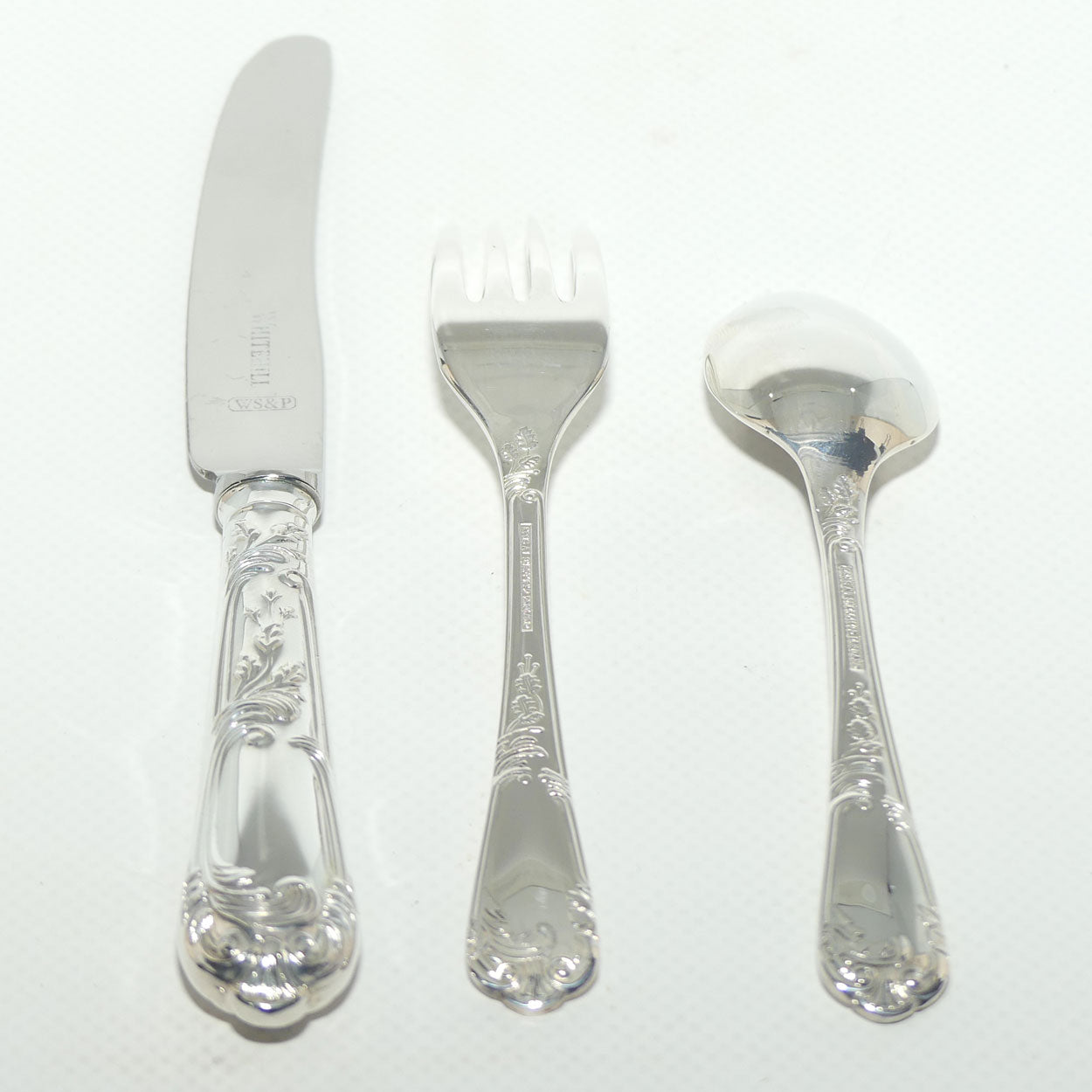 Boxed 3 piece Silver Plate Christening Set | Whitehill Silver Plate