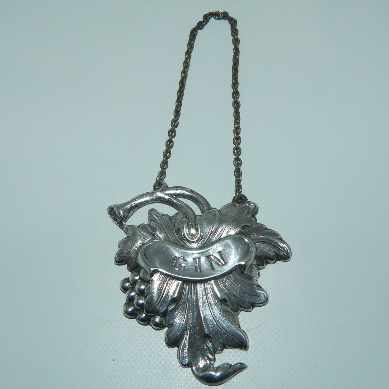 Whitehill Silver Plate Grape and Vine decanter collar | GIN