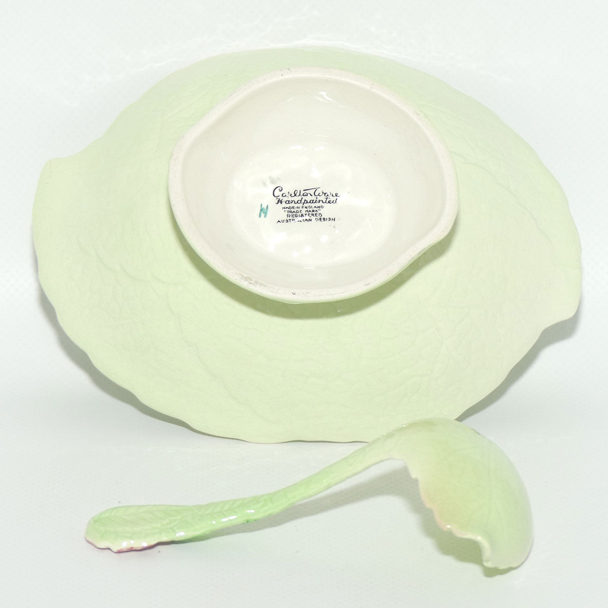 Carlton Ware Wild Rose pattern small footed comport and ladle spoon