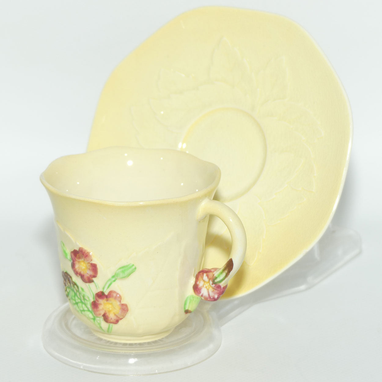 Carlton Ware Wild Rose Floral embossed Cup and Saucer