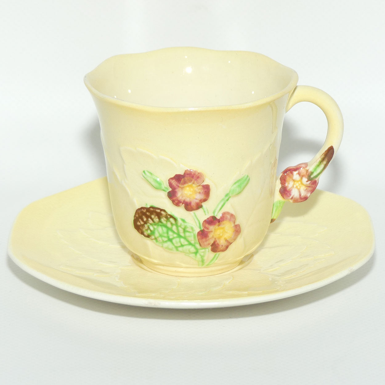 Carlton Ware Wild Rose Floral embossed Cup and Saucer