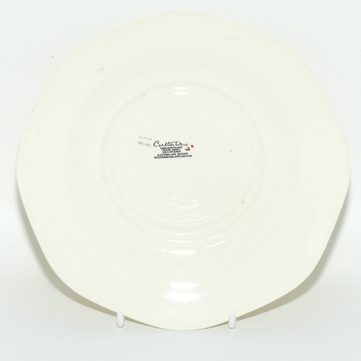 Carlton Ware Wild Rose pattern small octagonal plate | 17cm wide | Yellow