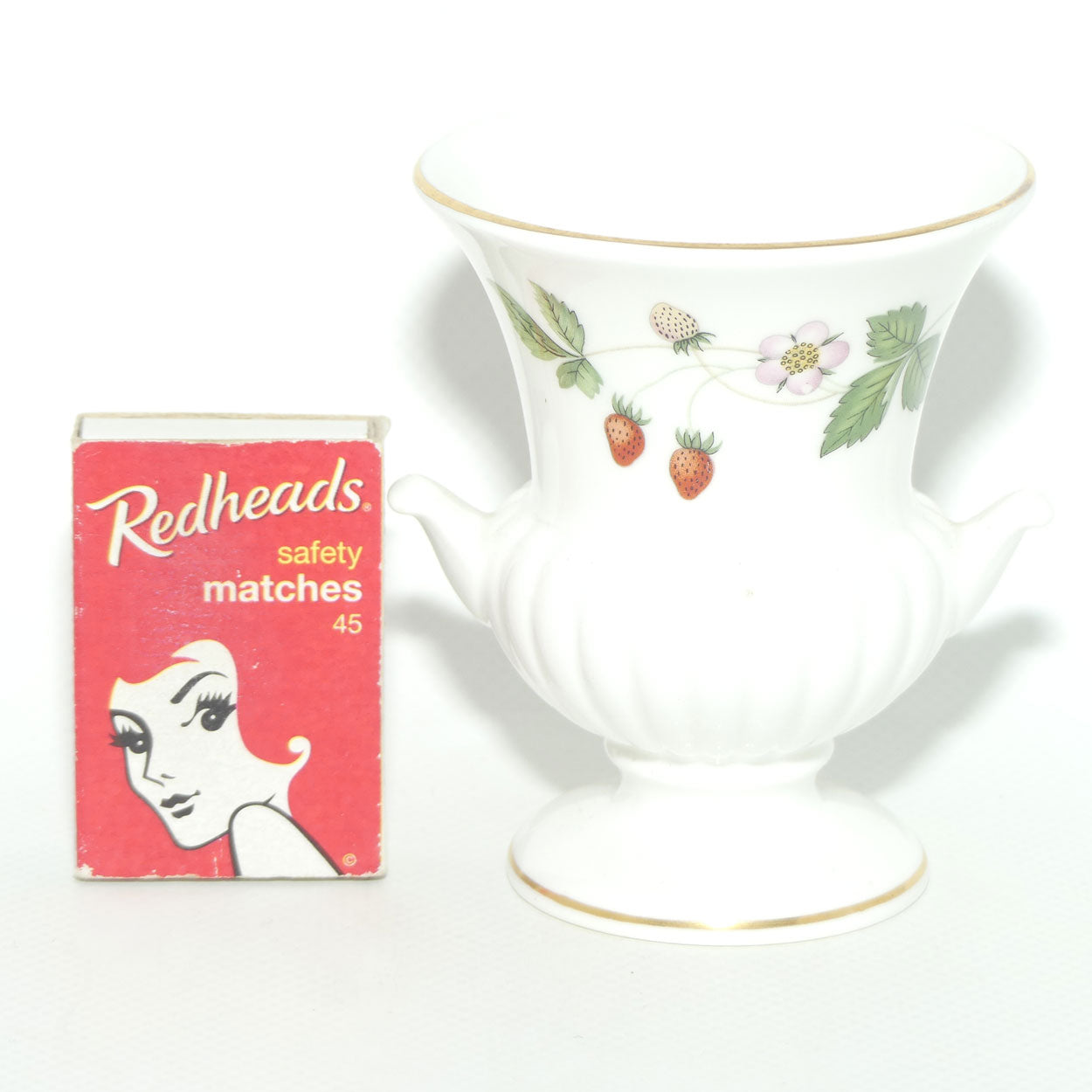 Wedgwood Bone China Wild Strawberry small Campagna vase