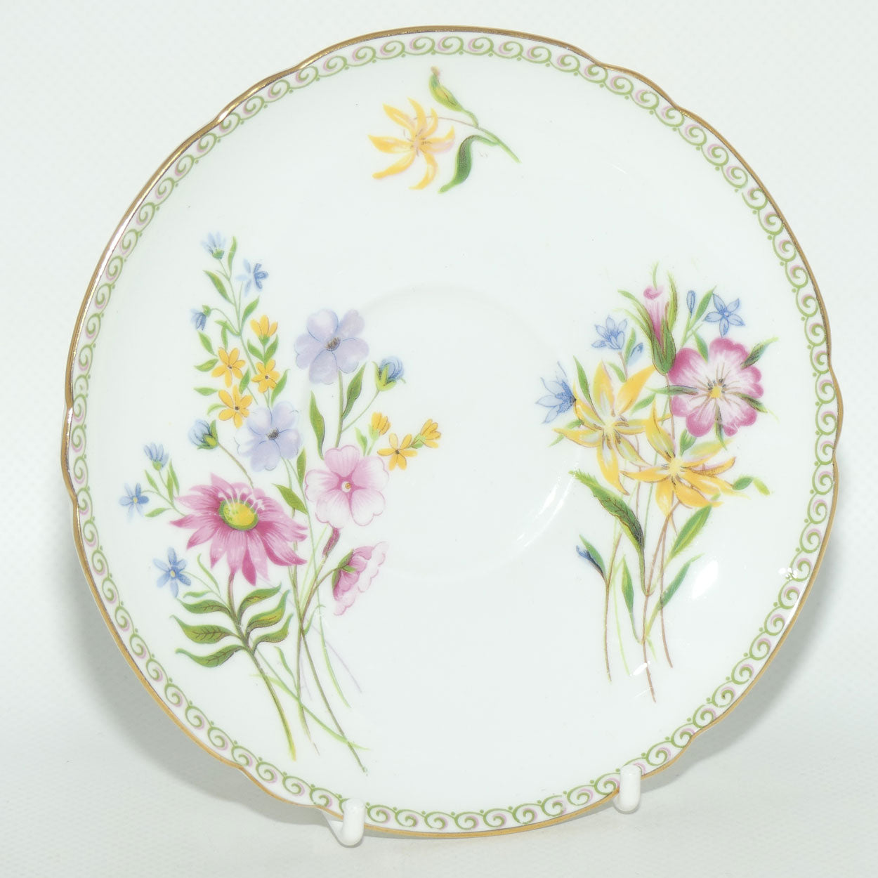 Shelley Henley shape Wildflowers pattern trio | Fancy edge border | Z13686