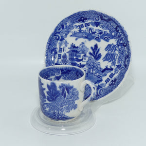 W Ridgways Semi China Old Willow pattern coffee duo