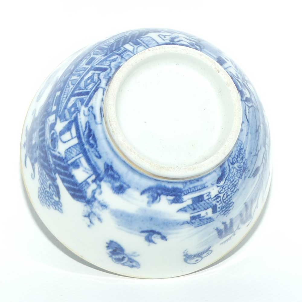 Gilded Blue and White tea bowl and saucer c.1790