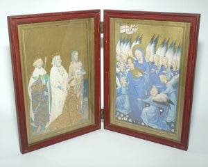 Vintage Folding Wilton Diptych | Religious