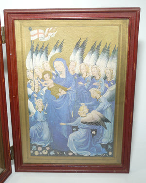 Vintage Folding Wilton Diptych | Religious