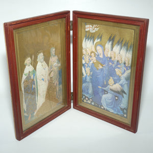 Vintage Folding Wilton Diptych | Religious