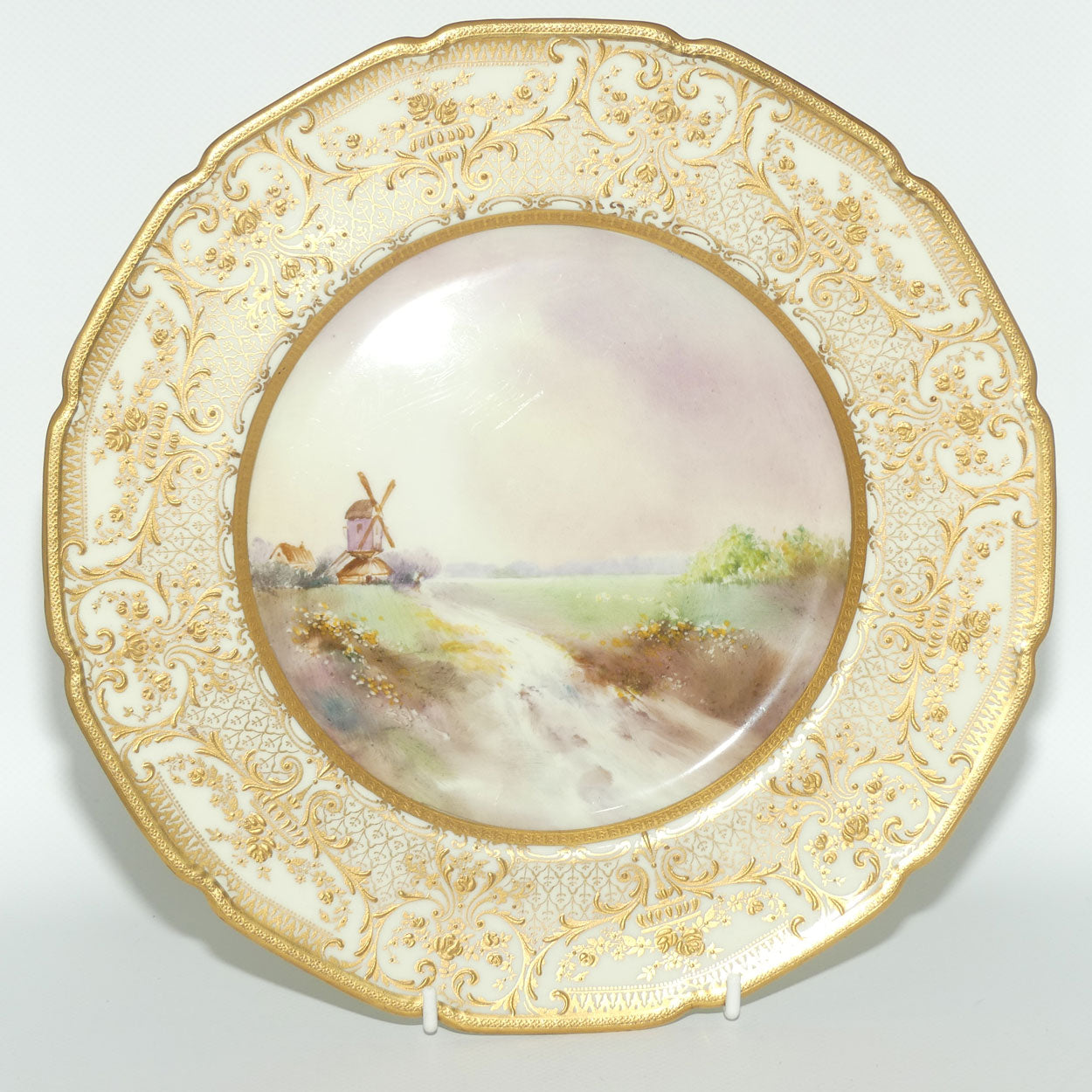 Royal Doulton hand painted Windmill and Countryside plate