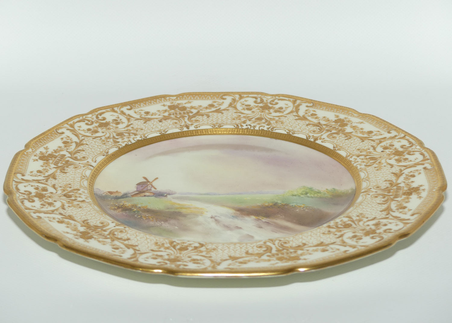 Royal Doulton hand painted Windmill and Countryside plate