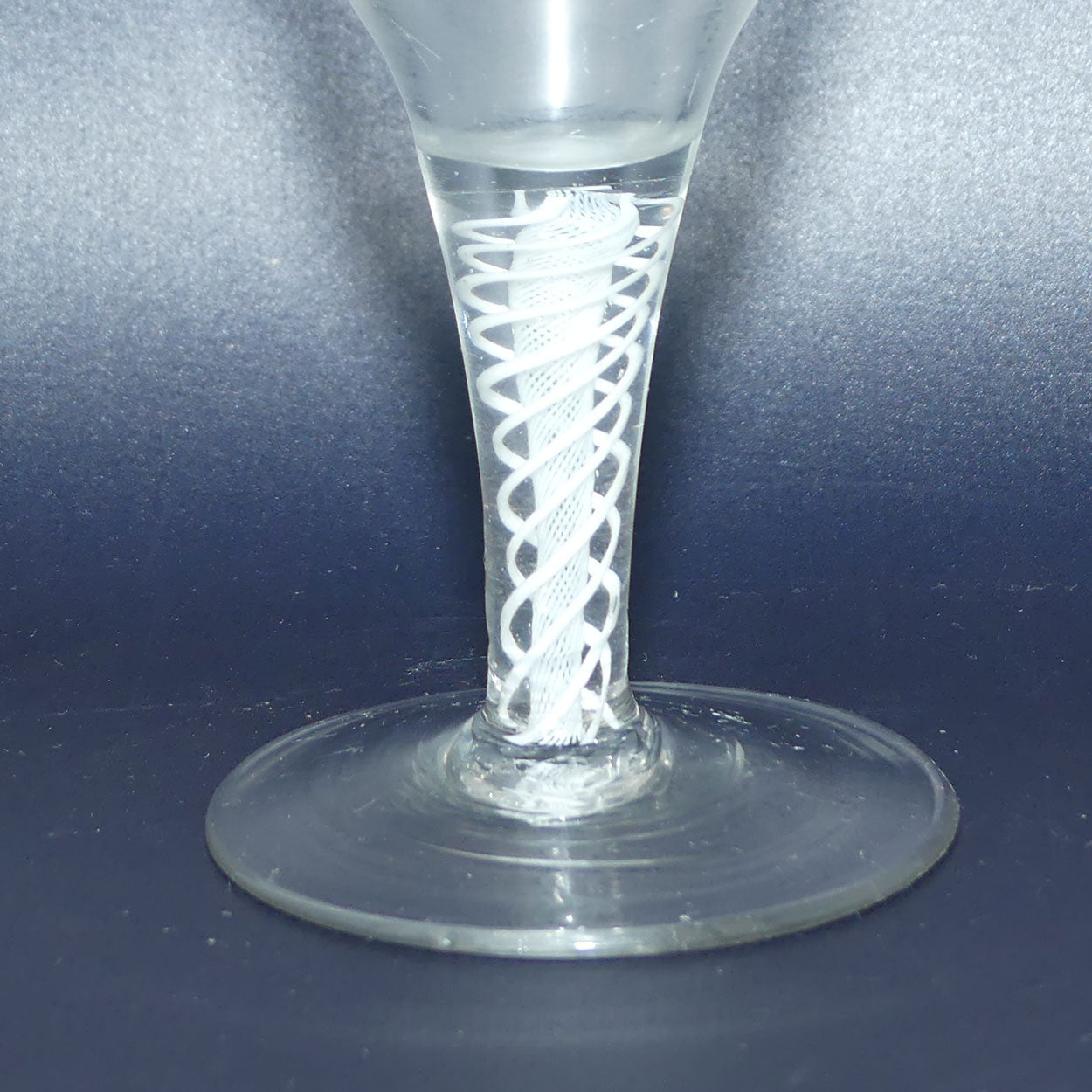 18th Century Georgian Wine Glass with Double Series Opaque Twist | Cotton twist stem