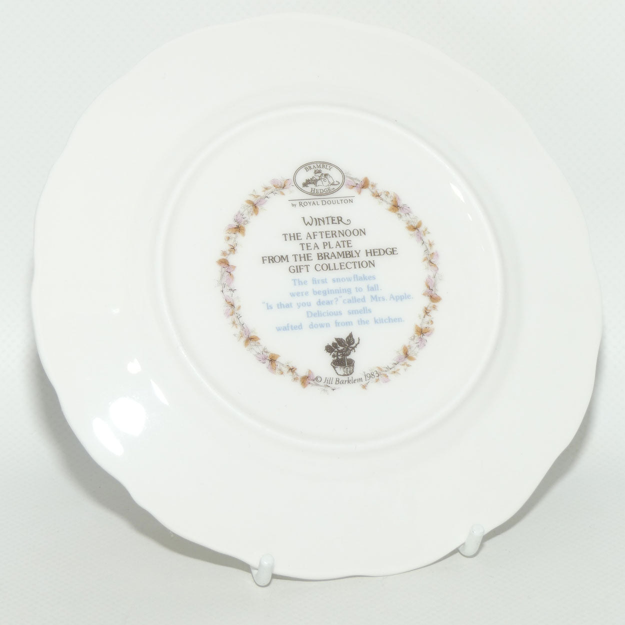 Royal Doulton Brambly Hedge Giftware | 15.5cm plate | Winter | boxed