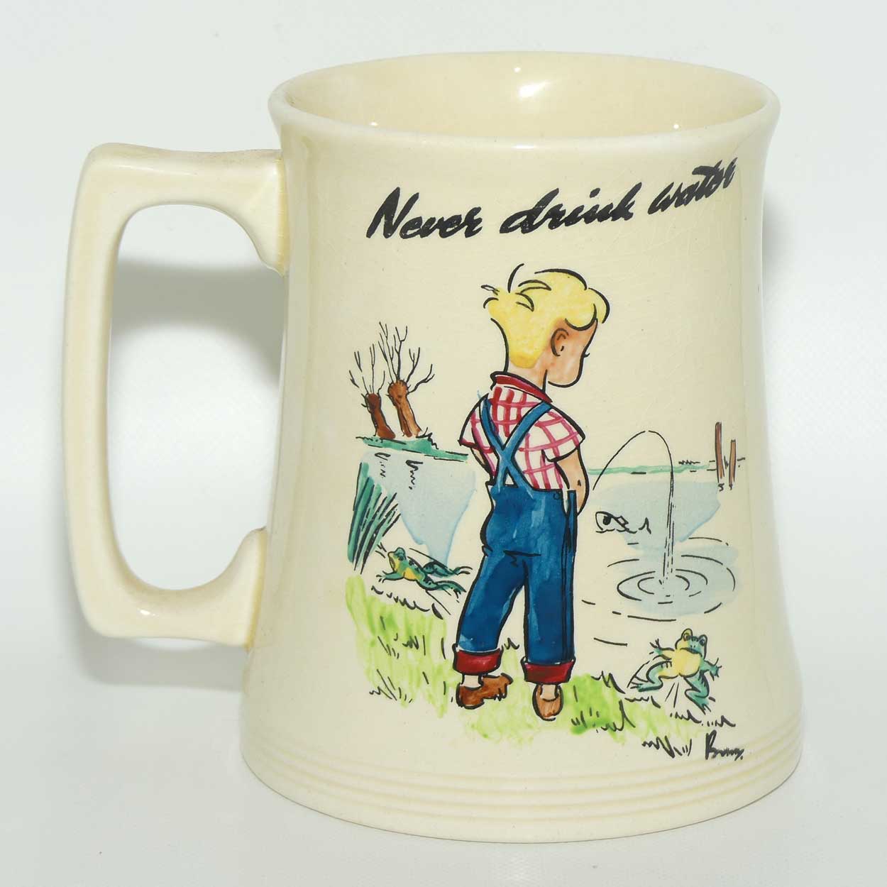 Royal Winton Retro Kitch tankard Never Drink Water