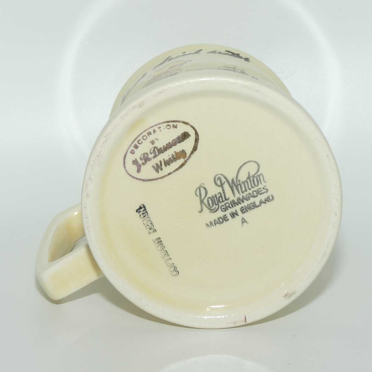 Royal Winton Retro Kitch tankard Never Drink Water