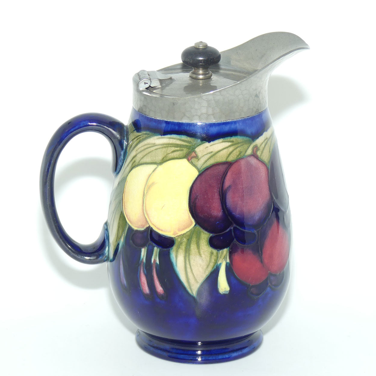 William Moorcroft Wisteria jug | Pewter Lid and Spout