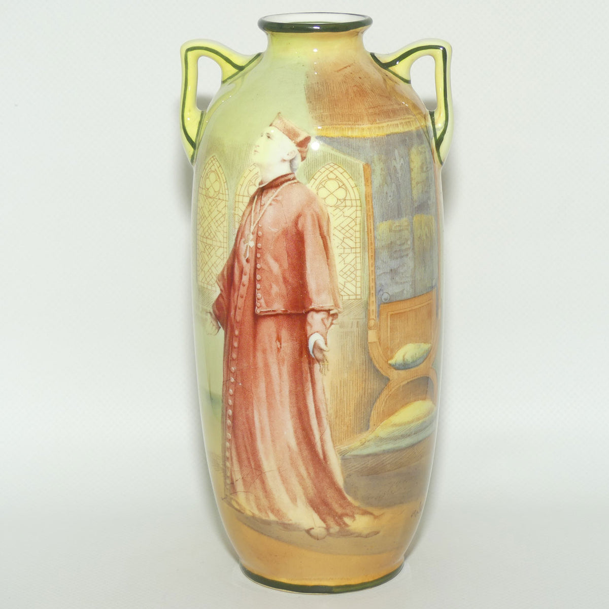 Royal Doulton Shakespearean Wolsey 2 handled vase