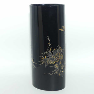 Rosenthal Studio Line Bjorn Wiinblad Black and Gilt Women with Birds oval vase