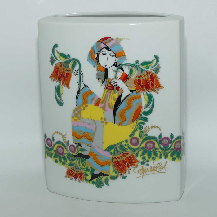 Rosenthal Bjorn Wiinblad Studio line Woman with Flowers small letterbox vase