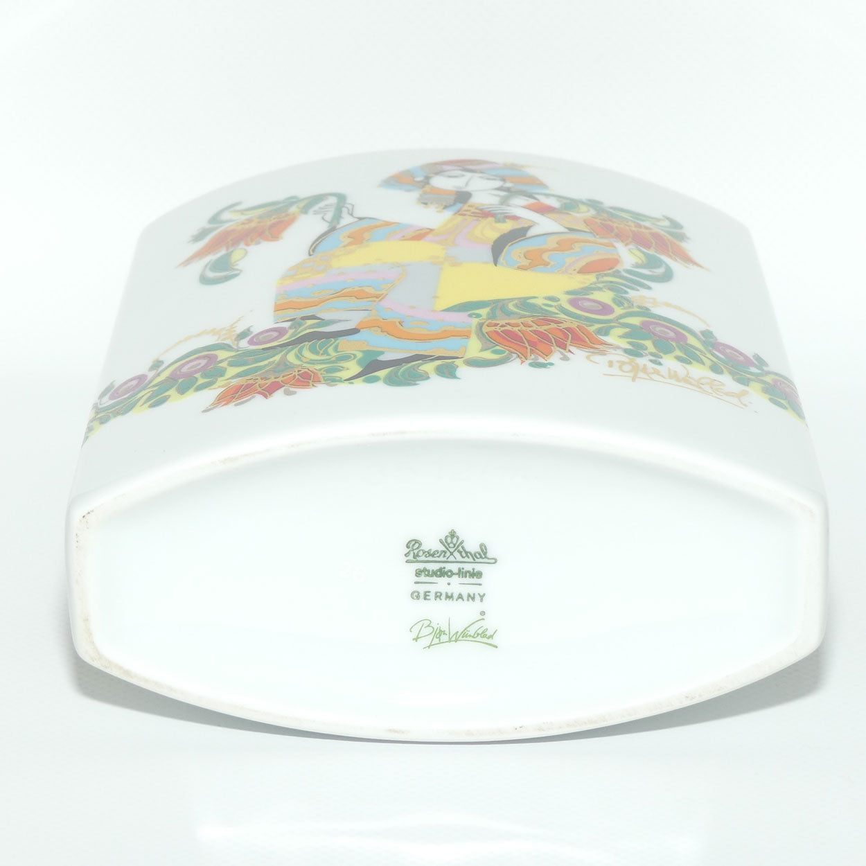 Rosenthal Bjorn Wiinblad Studio line Woman with Flowers small letterbox vase