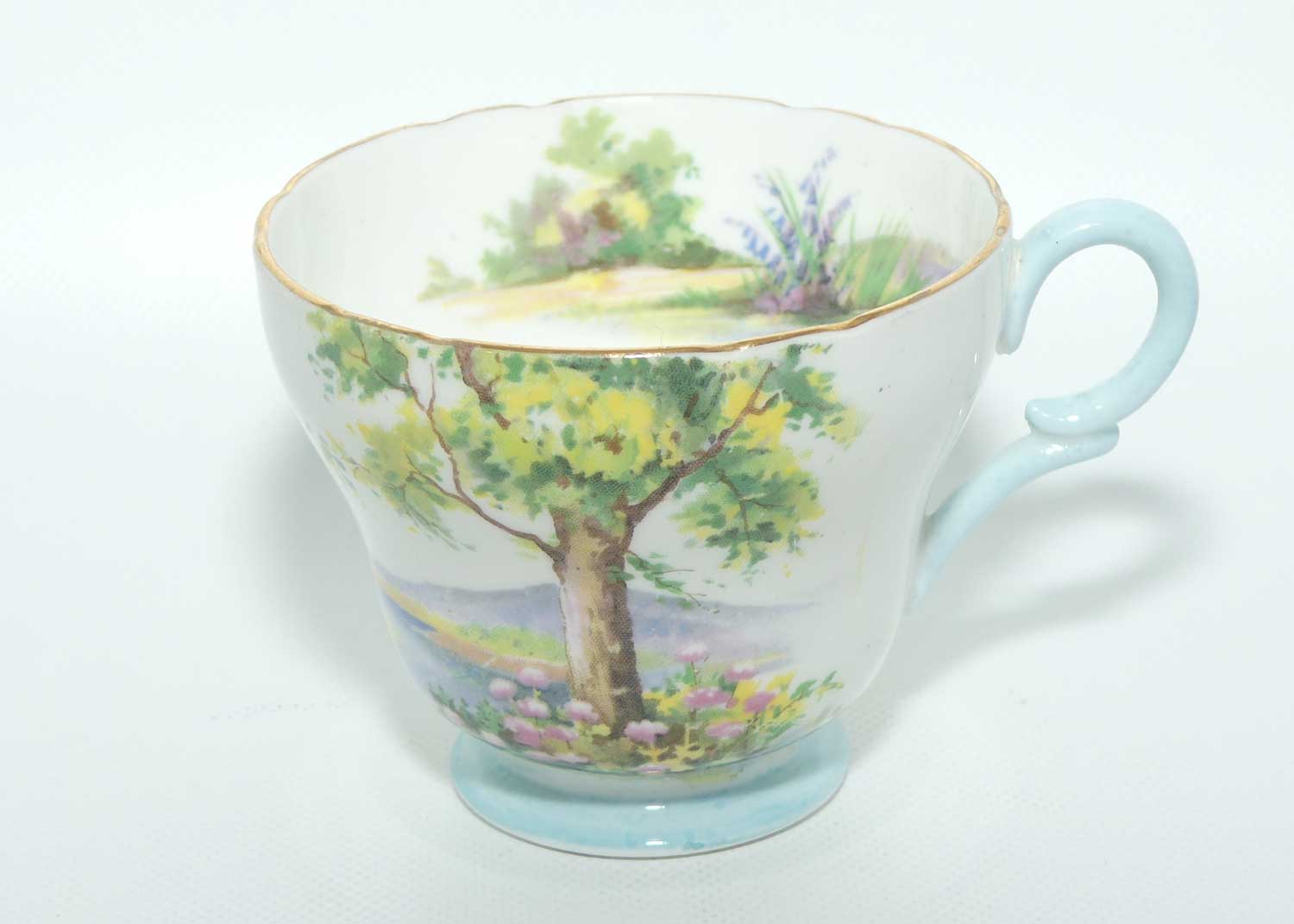 Shelley Richmond shape Woodland coffee duo | Gilt Trim | 13348