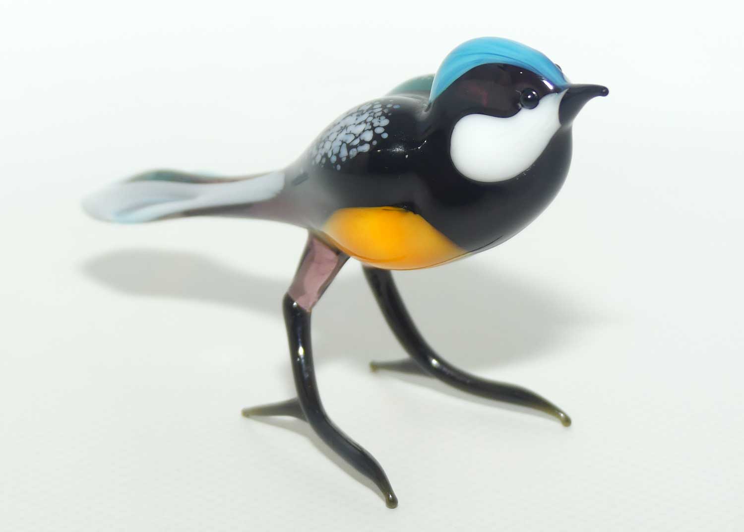 Fine quality Russian Lampwork Glass Wren figure