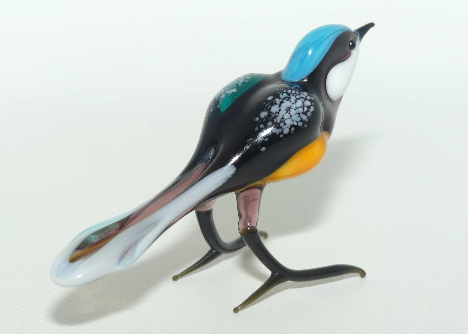 Fine quality Russian Lampwork Glass Wren figure