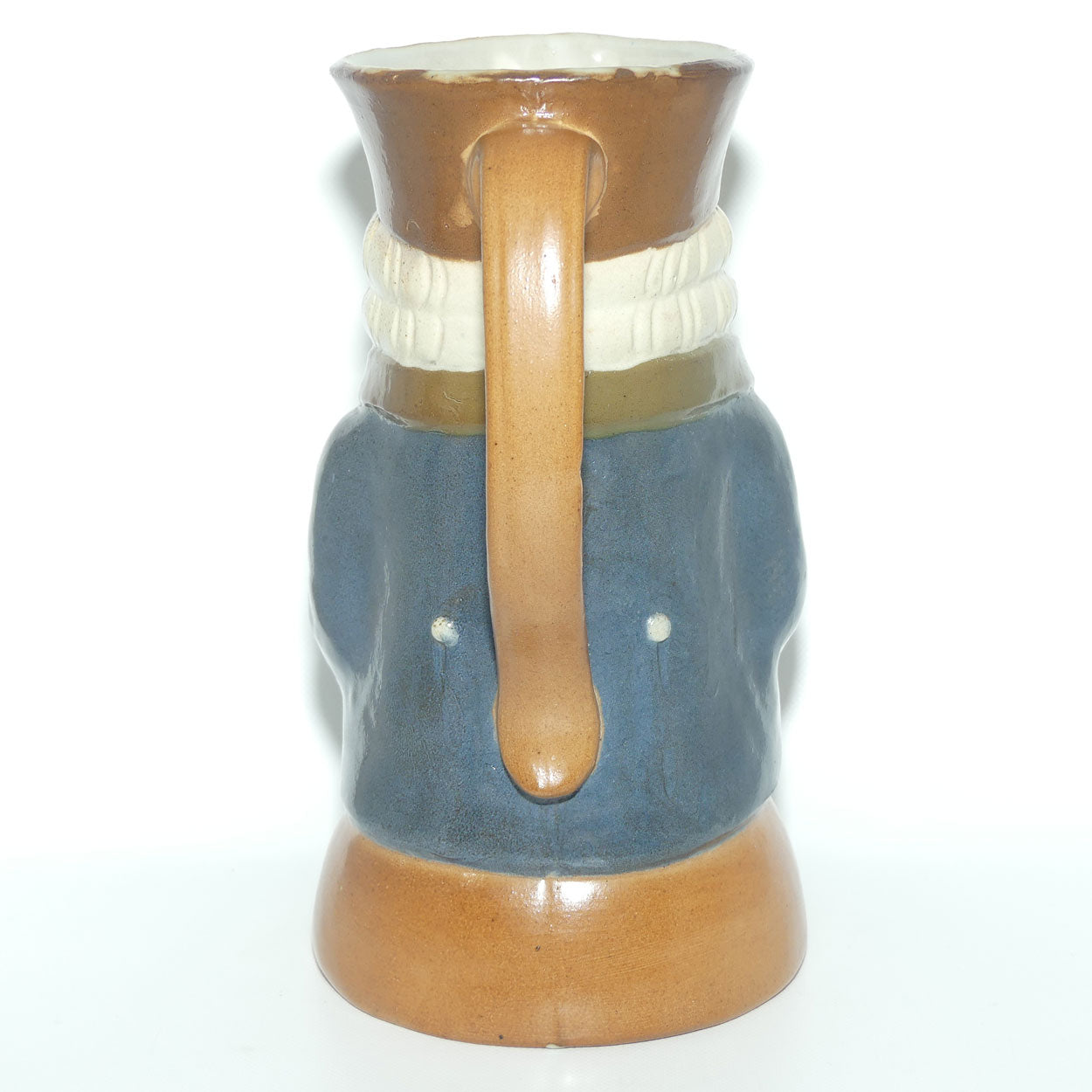 X8572 Royal Doulton Lambeth Harry Simeon The Standing Man Large Toby | Smiling Face, Green Waistcoat, Blue Jacket