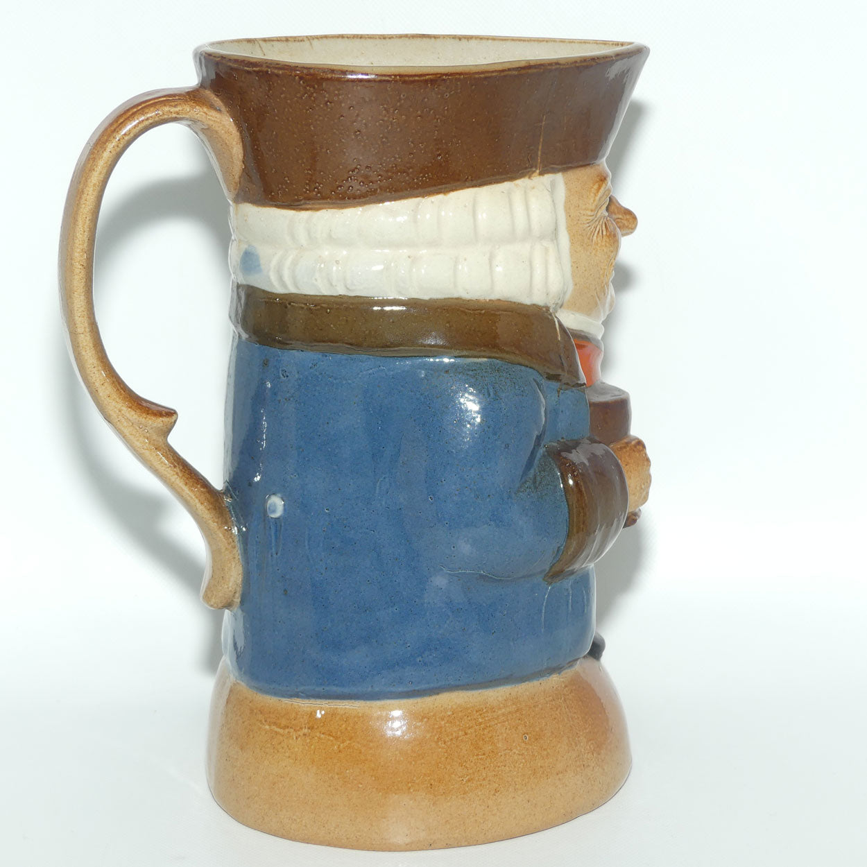 X8572 Royal Doulton Lambeth Harry Simeon The Standing Man Large toby | Smiling Face, Orange Waistcoat, Blue Jacket