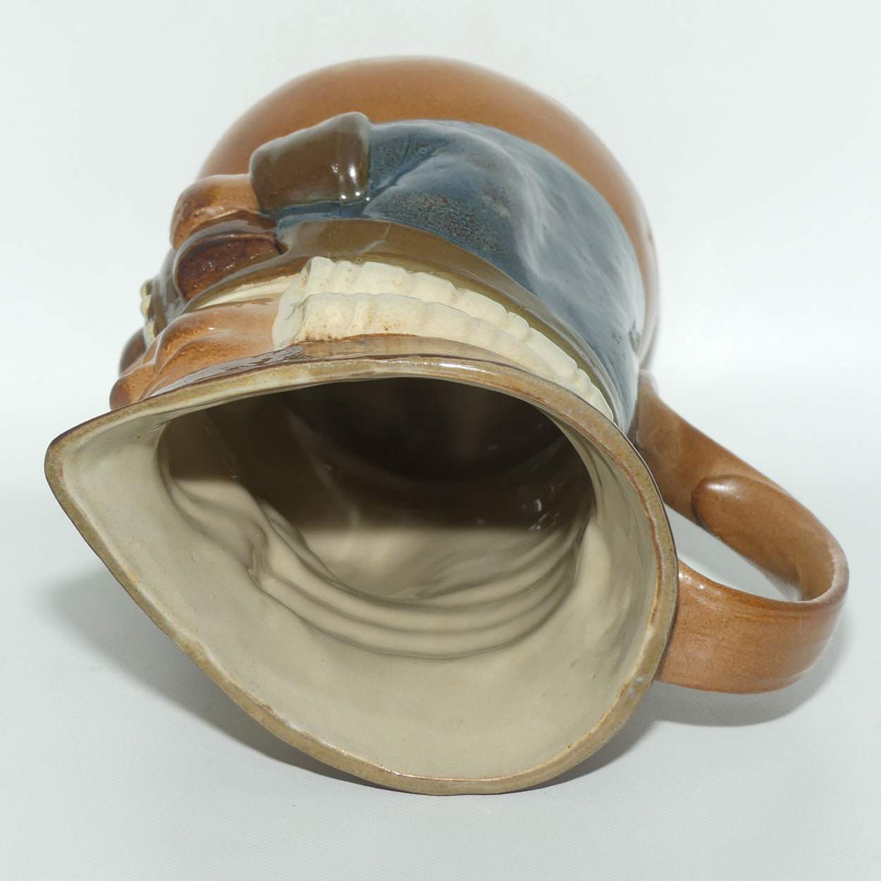 X8572 Royal Doulton Lambeth Harry Simeon The Standing Man Large Toby | Sombre Face, Green Waistcoat, Blue Jacket