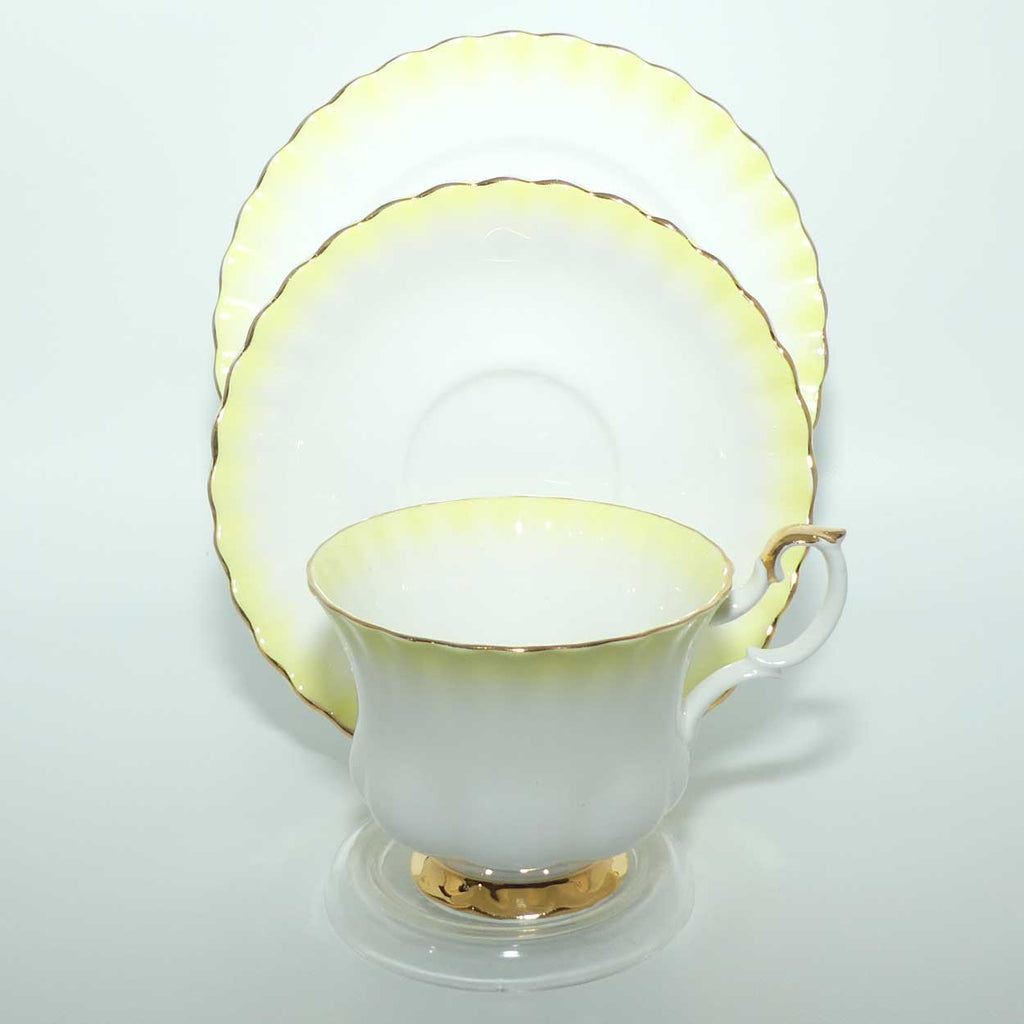 Royal Albert Bone China Rainbow series trio | Yellow | Montrose shape