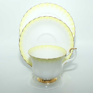 Royal Albert Bone China Rainbow series trio | Yellow | Montrose shape