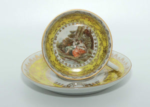 Oscar Schlegelmilch Germany demi tasse cup and saucer | Yellow