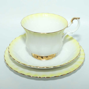 Royal Albert Bone China Rainbow series trio | Yellow | Montrose shape