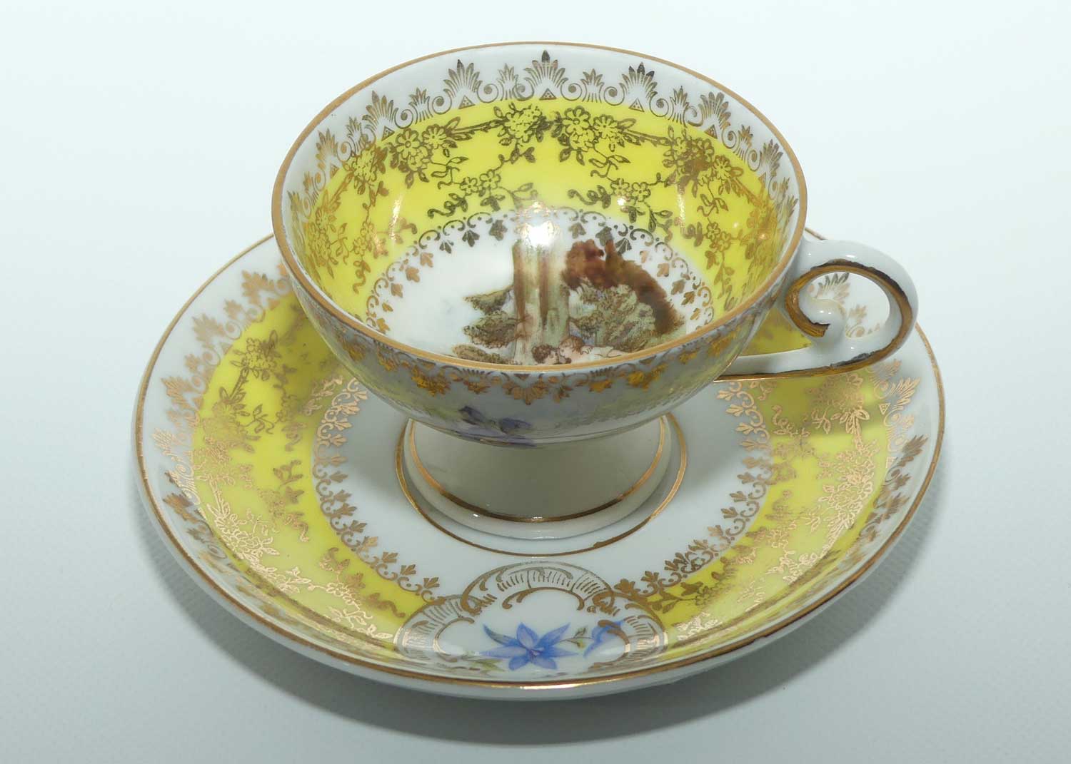 Oscar Schlegelmilch Germany demi tasse cup and saucer | Yellow