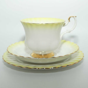 Royal Albert Bone China Rainbow series trio | Yellow | Montrose shape