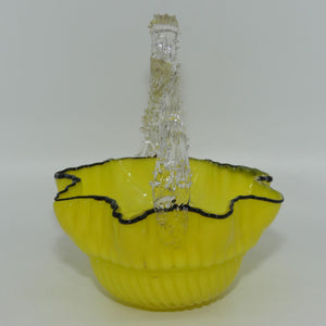 yellow-glass-with-black-edge-thorn-handle-basket