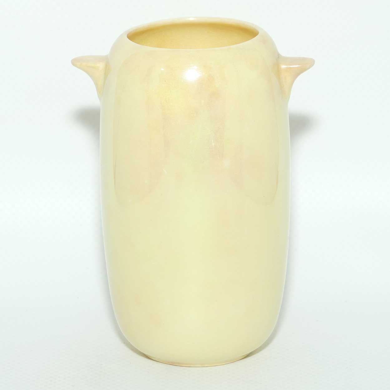 Royal Doulton Art Deco Yellow Lustre Glaze twin handle vase