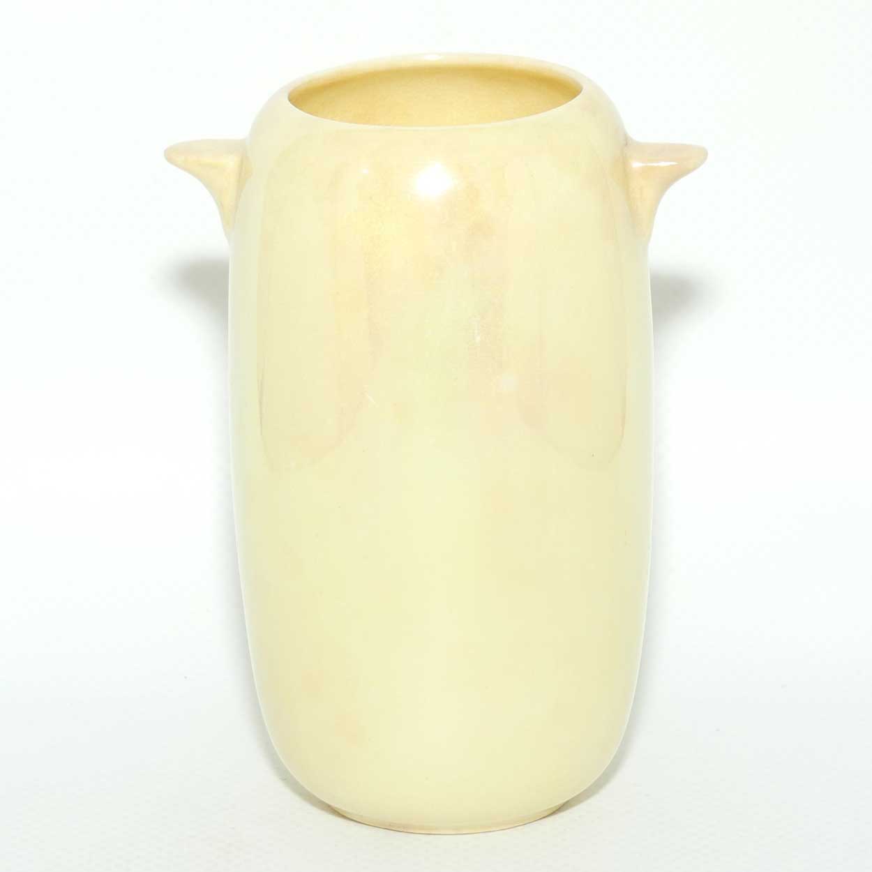 Royal Doulton Art Deco Yellow Lustre Glaze twin handle vase