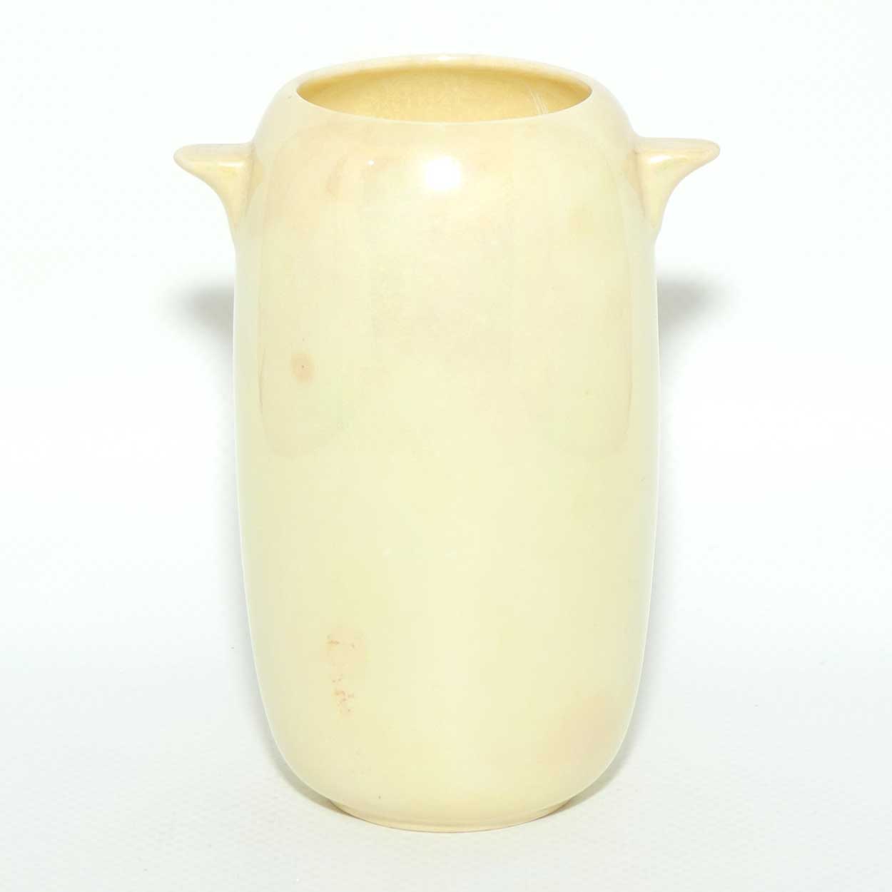Royal Doulton Art Deco Yellow Lustre Glaze twin handle vase