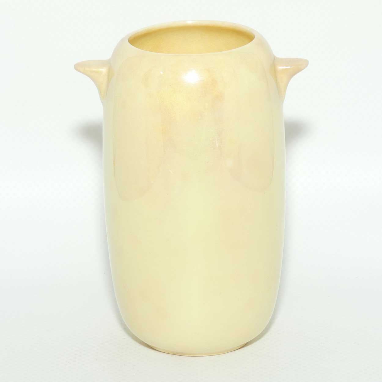 Royal Doulton Art Deco Yellow Lustre Glaze twin handle vase