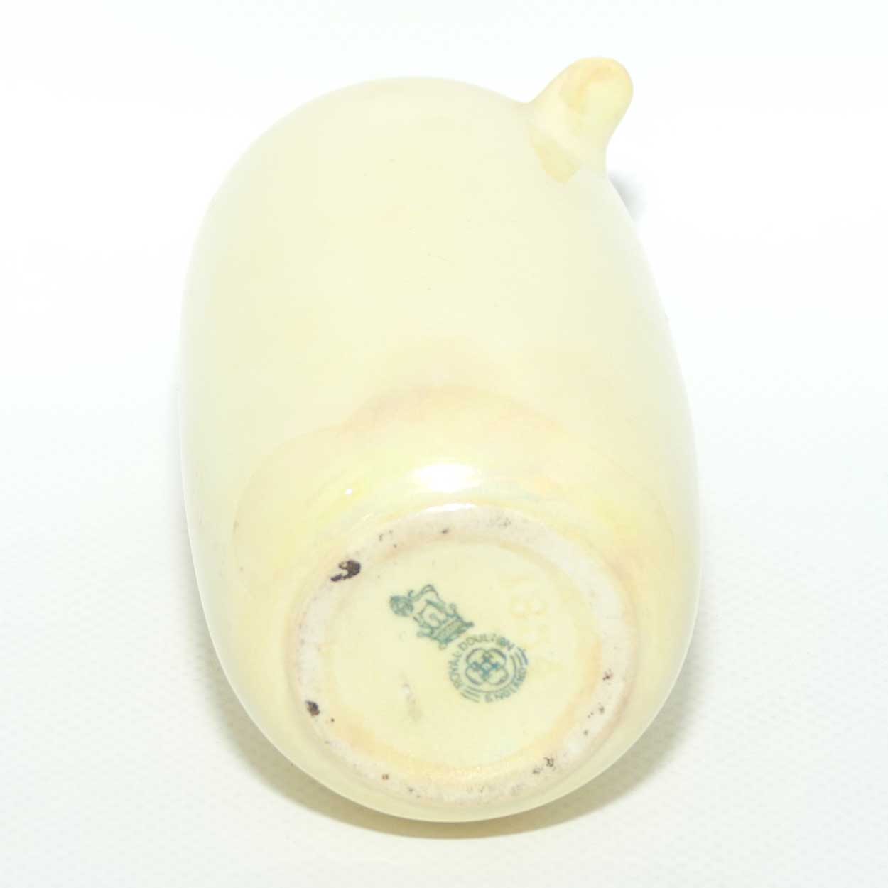 Royal Doulton Art Deco Yellow Lustre Glaze twin handle vase