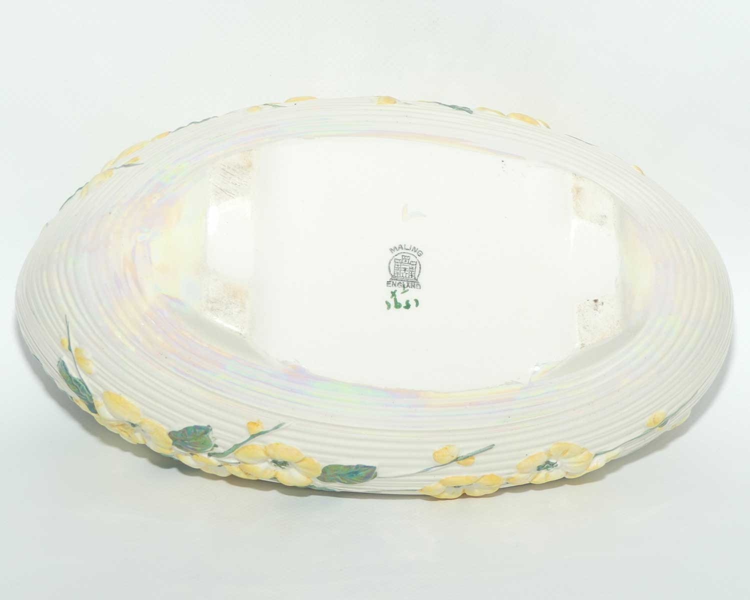 Maling Yellow Cherry Blossom lustre boat | 6596